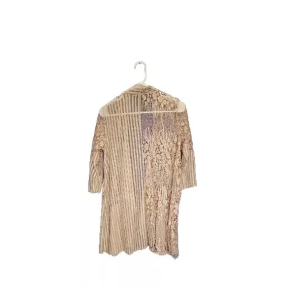 Ali Miles Lace Open Cardigan Pink Size Petite Medium - Picture 5 of 5